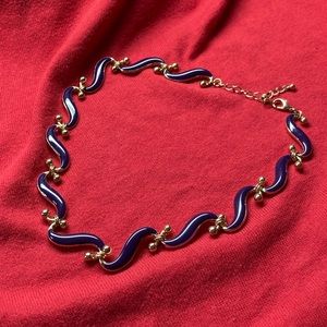 Blue statement necklace